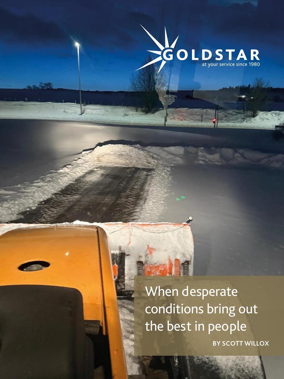 Snow gritting graphic