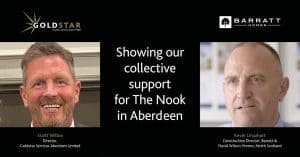 Showing our collective support for The Nook in Aberdeen