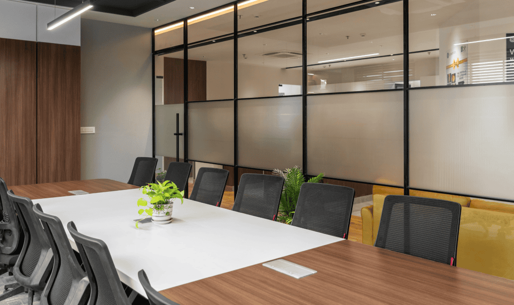 clean meeting room in office space